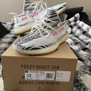 Yeezy Boost 350 V2 (Size 13) Zebra with Box!